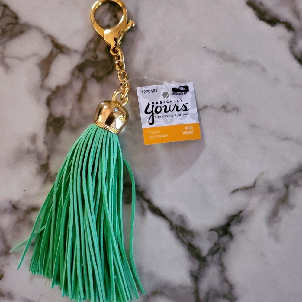 Teal Tassle Keychain (NWT)